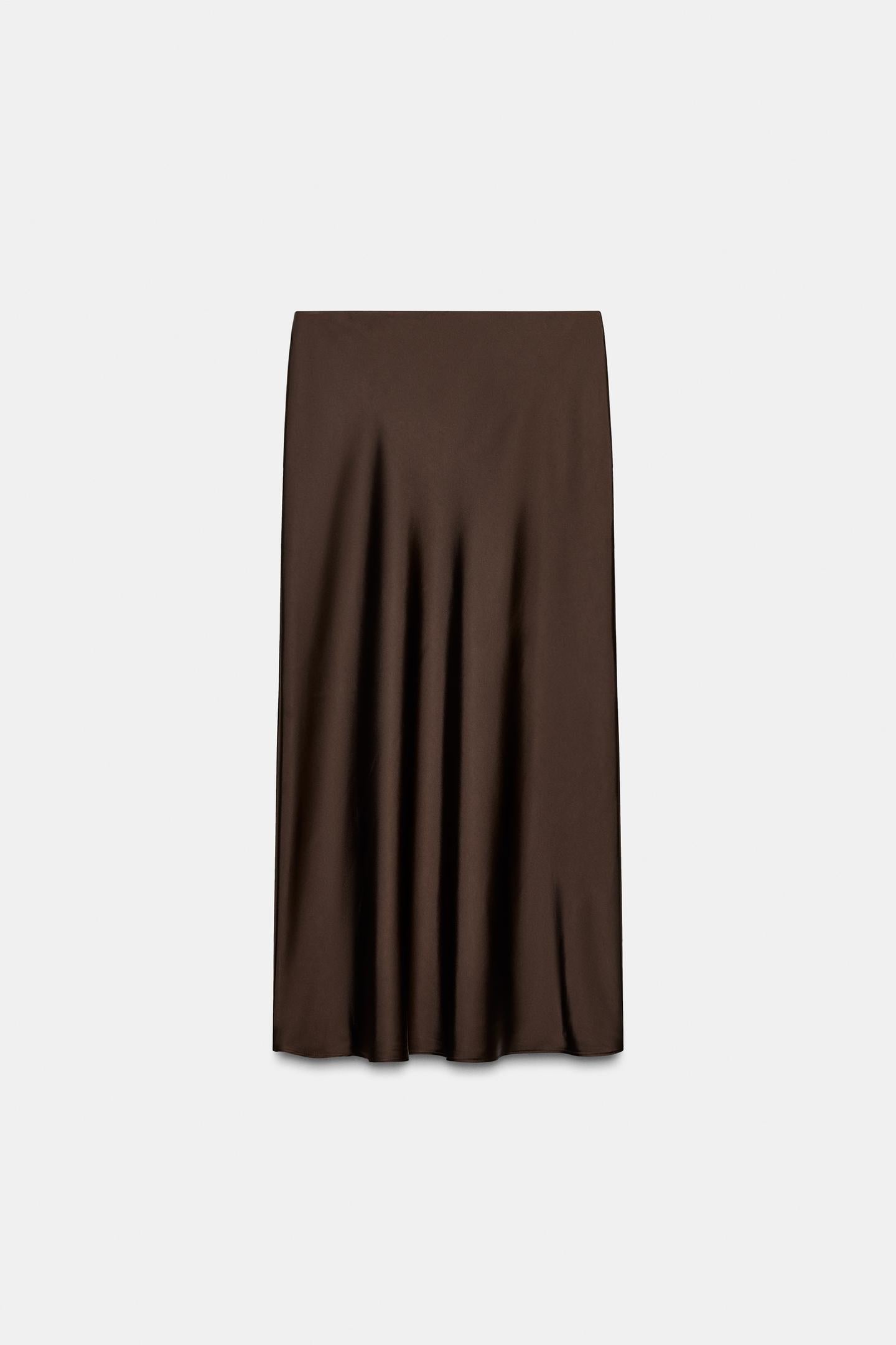Satin Midi Skirt