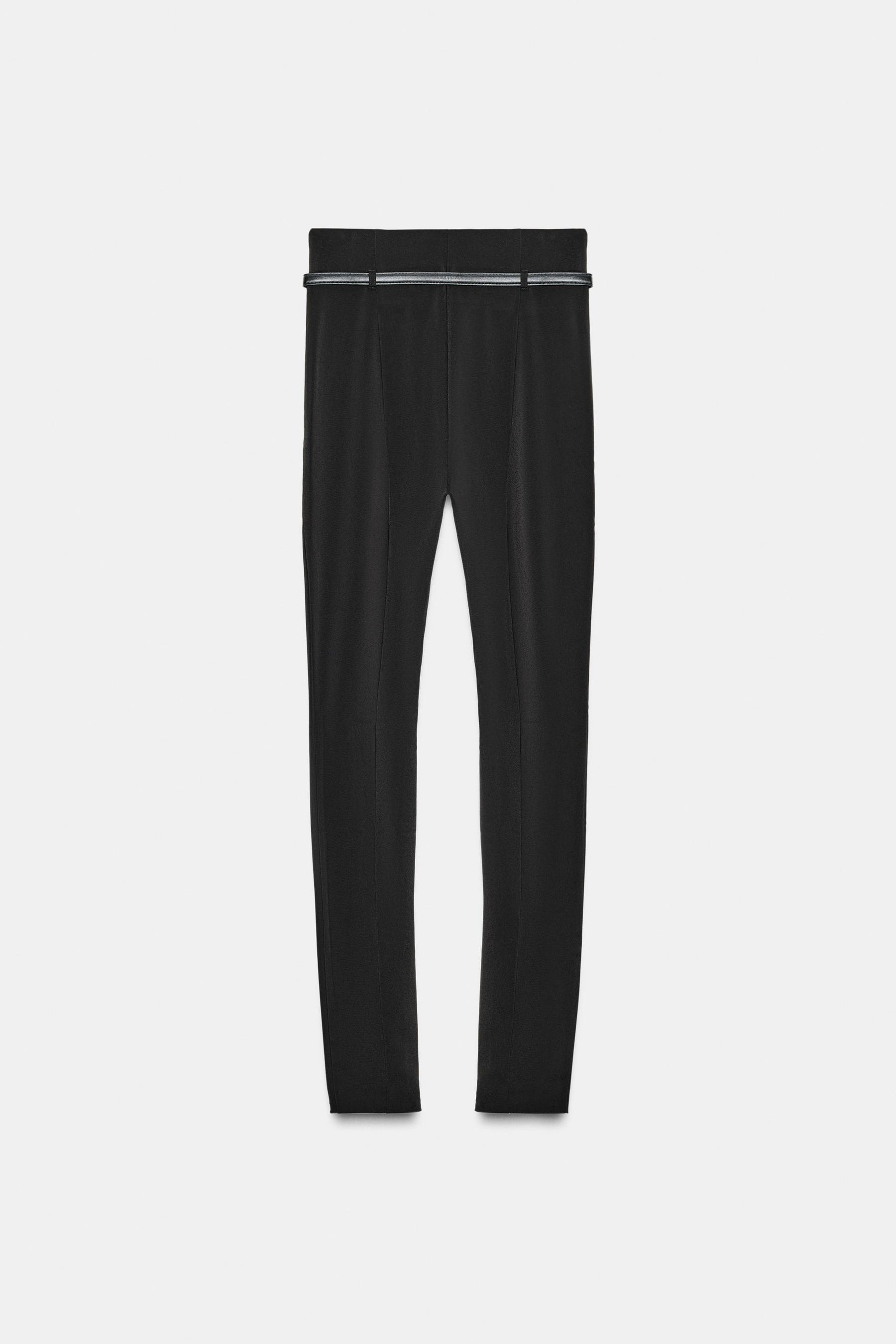 High-waist Belted Trousers
