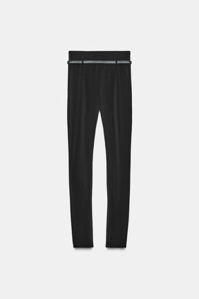 High-waist Belted Trousers