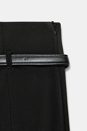 High-waist Belted Trousers