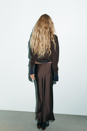 Satin Midi Skirt