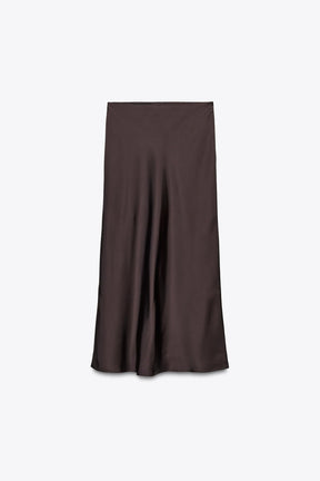 Satin Midi Skirt