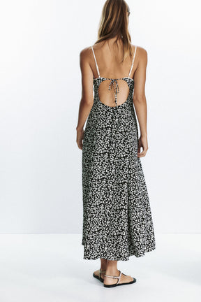 FLORAL PRINT MIDI DRESS - Image 4