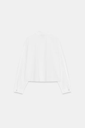 JEWEL-BEADED POPLIN SHIRT