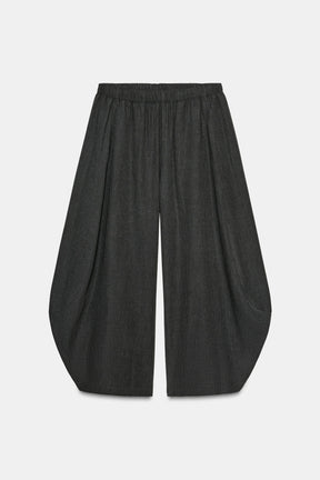 Wool Blend Wide-Leg Trousers