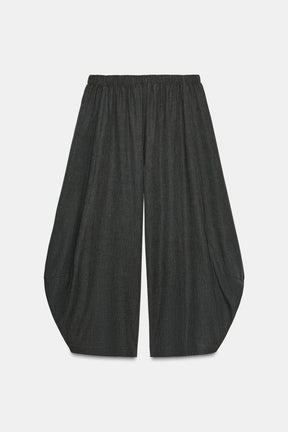Wool Blend Wide-Leg Trousers
