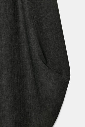 Wool Blend Wide-Leg Trousers