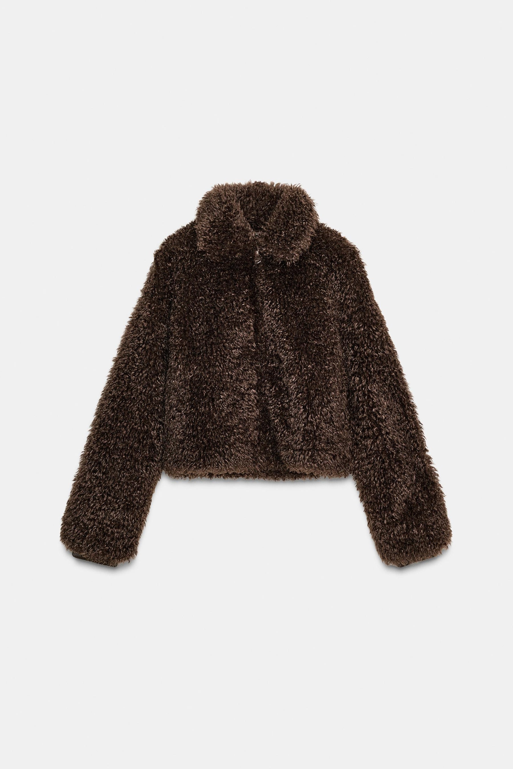 CROPPED FAUX SHEARLING COAT - Image 7