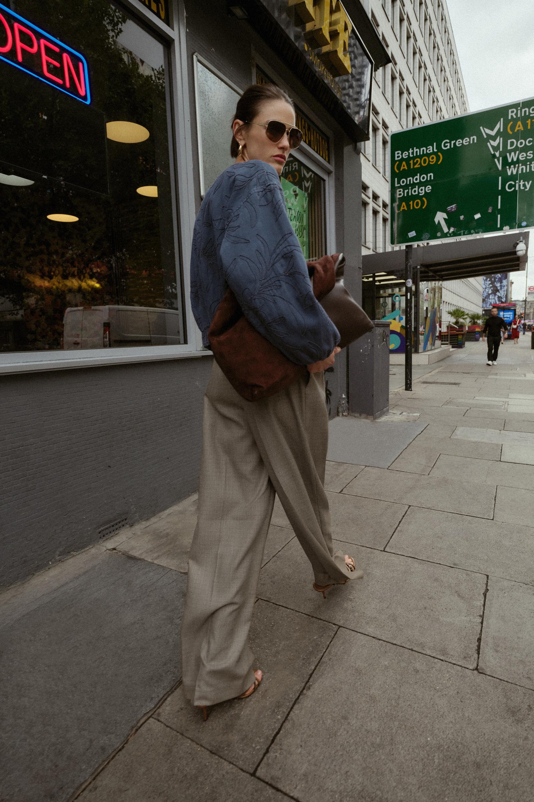Embroidered Faux Suede Bomber
