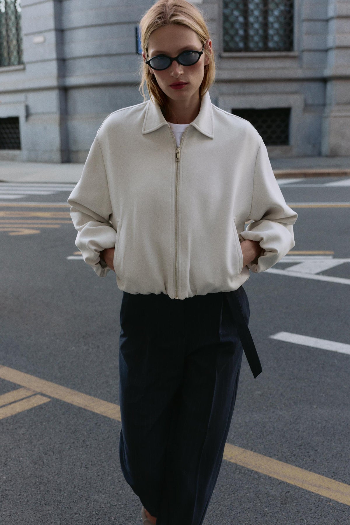PUFF-SLEEVE BOMBER JACKET - Image 2