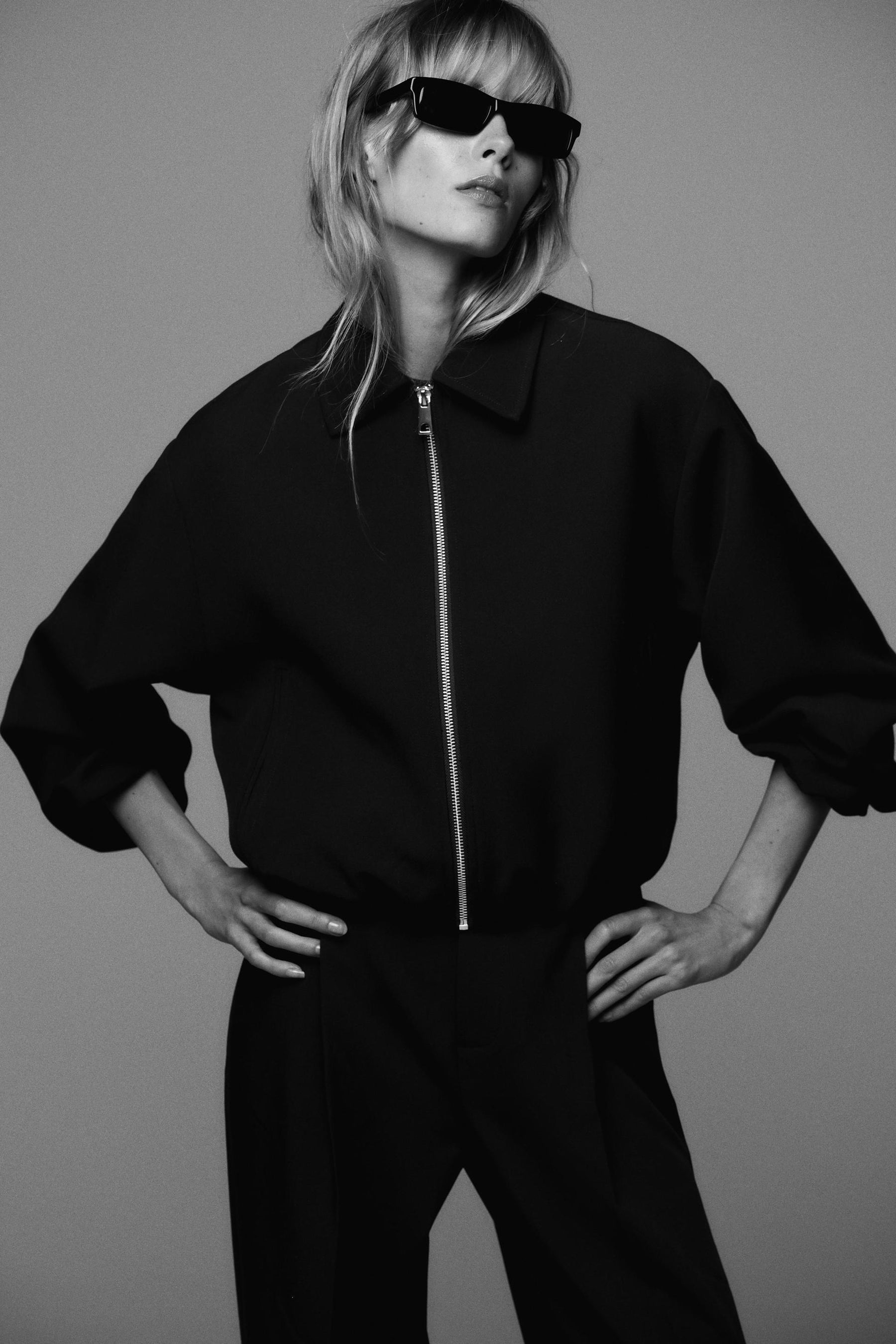 PUFF-SLEEVE BOMBER JACKET - Image 2