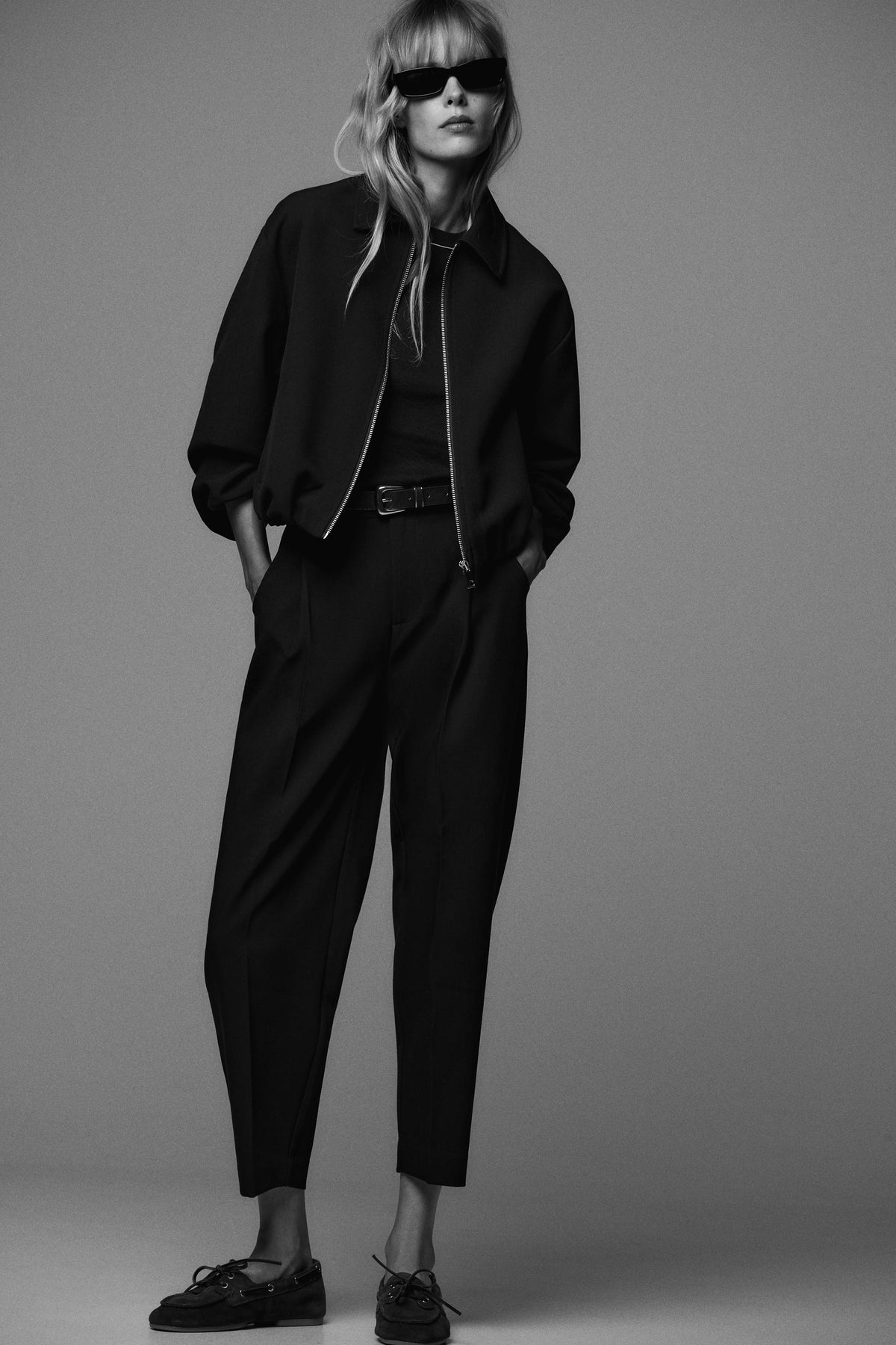 PUFF-SLEEVE BOMBER JACKET - Image 1