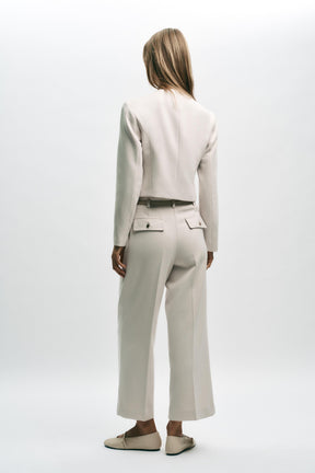 Cropped Trousers with Chain