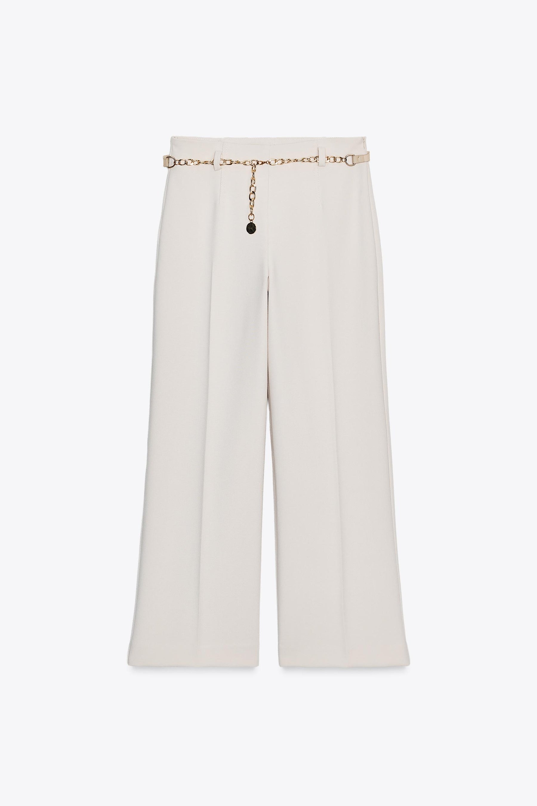 Cropped Trousers with Chain