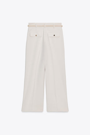 Cropped Trousers with Chain