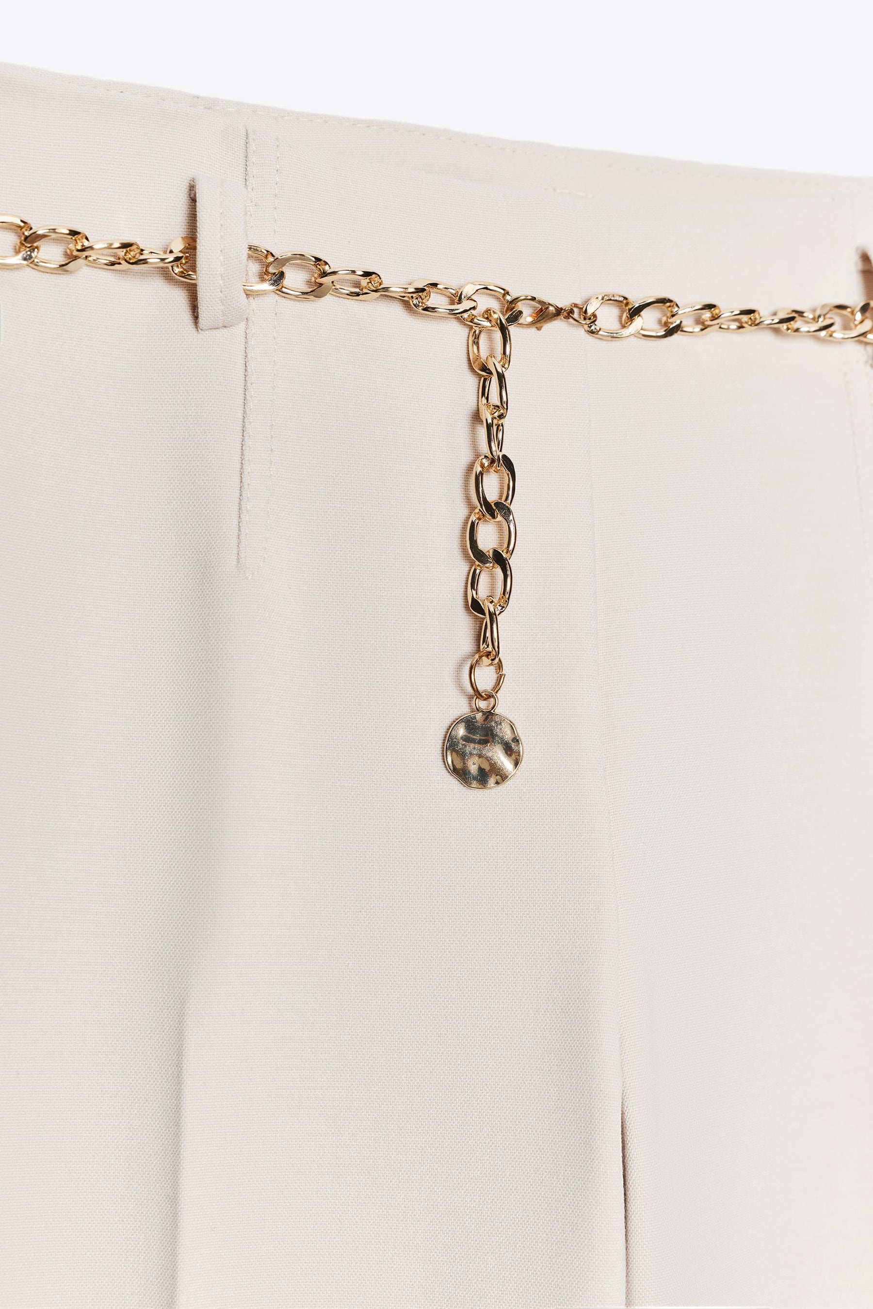 Cropped Trousers with Chain