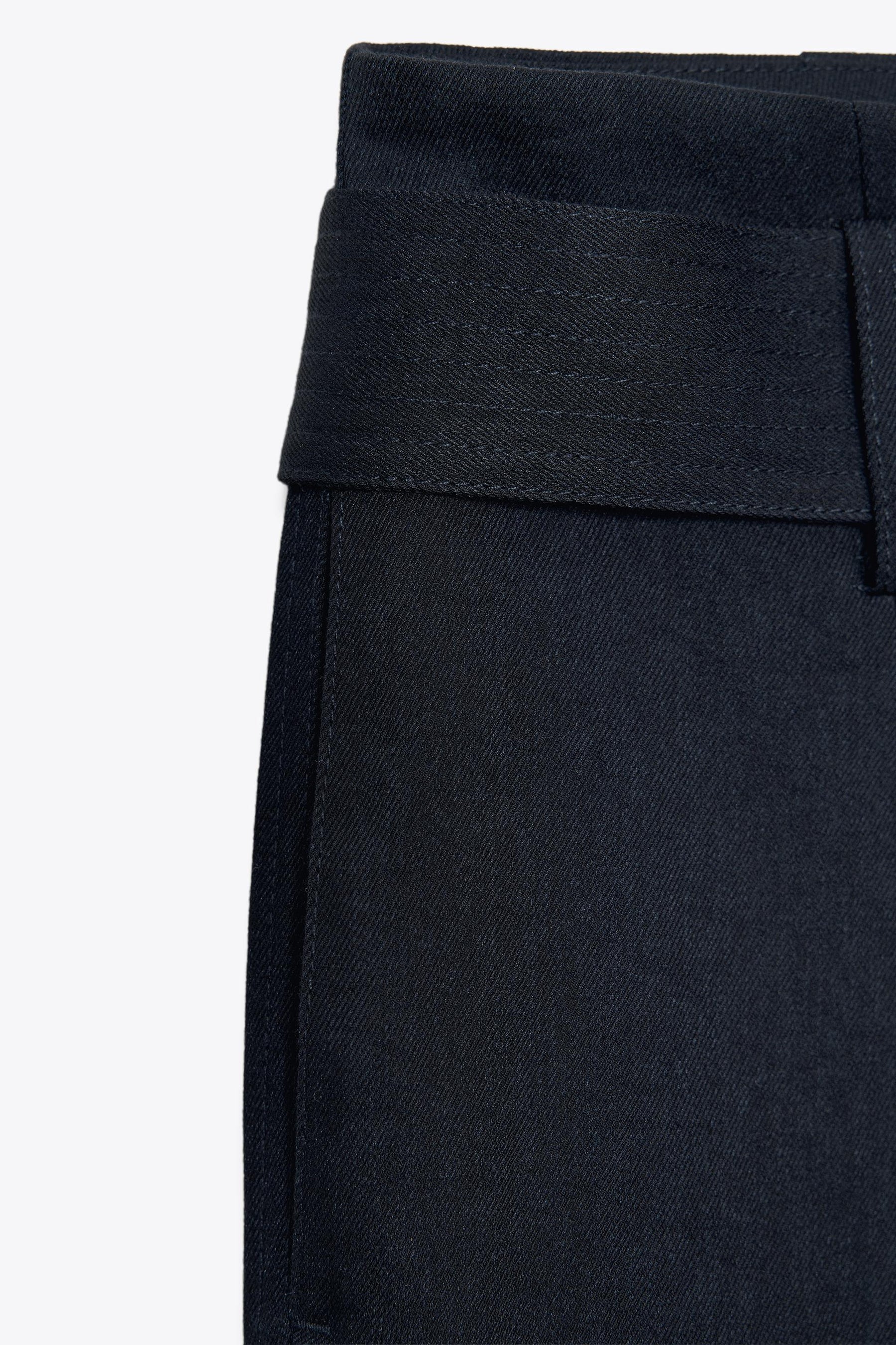 Wide-Leg Belted Trousers