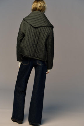 QUILTED JACKET WITH DETACHABLE SCARF - Image 6