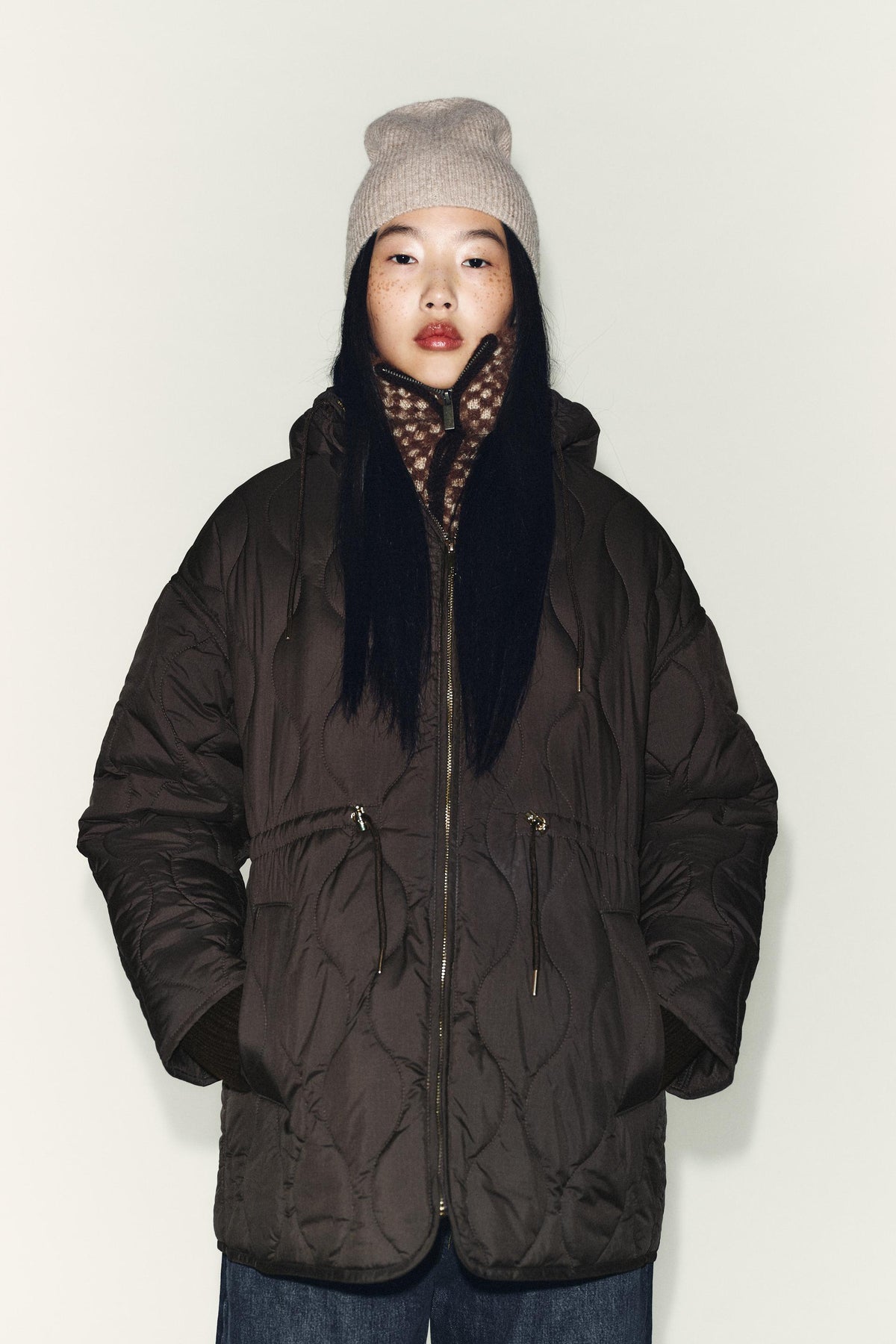 WATER-REPELLENT QUILTED JACKET WITH HOODIE - Image 2