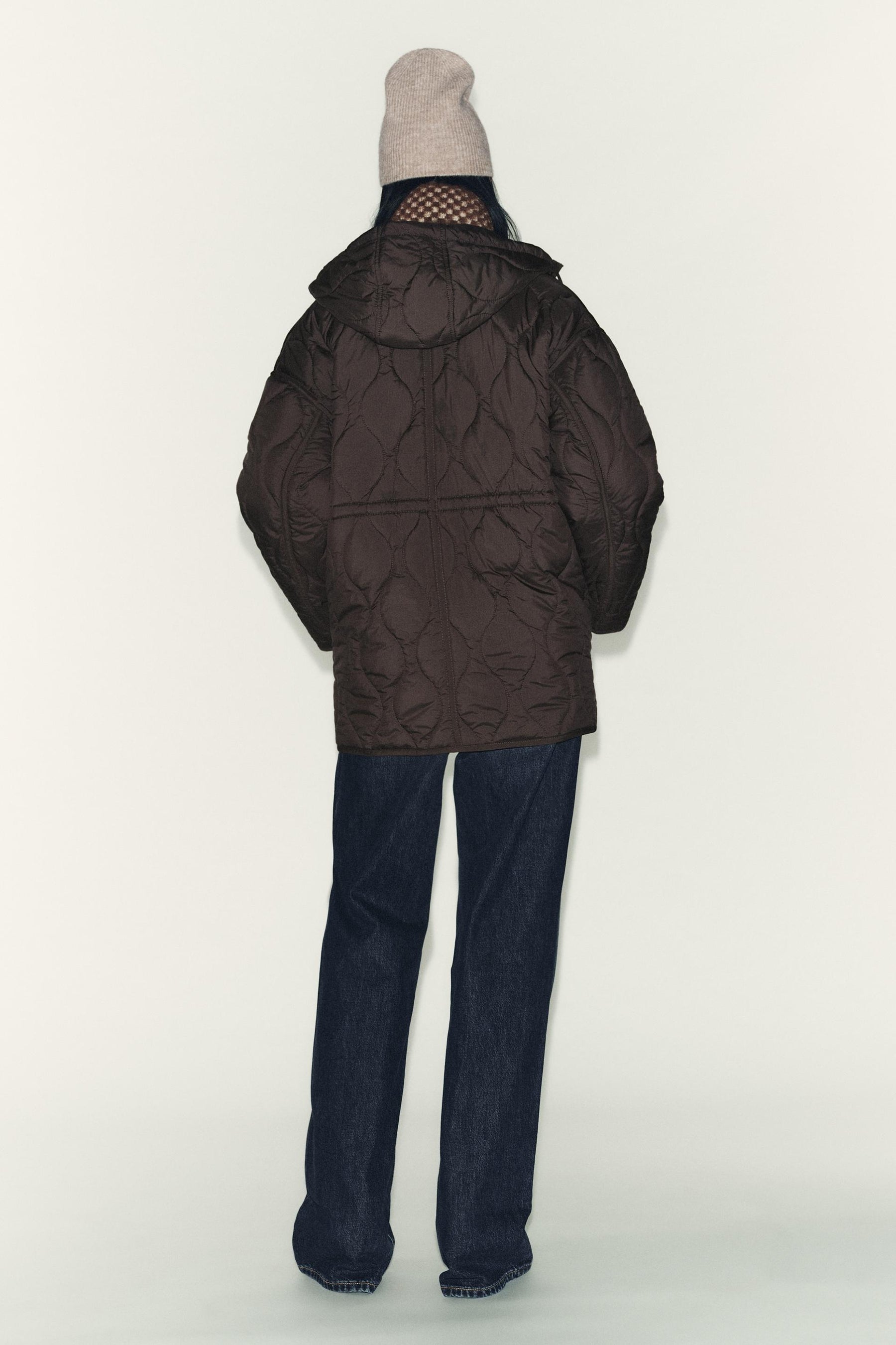 WATER-REPELLENT QUILTED JACKET WITH HOODIE - Image 5