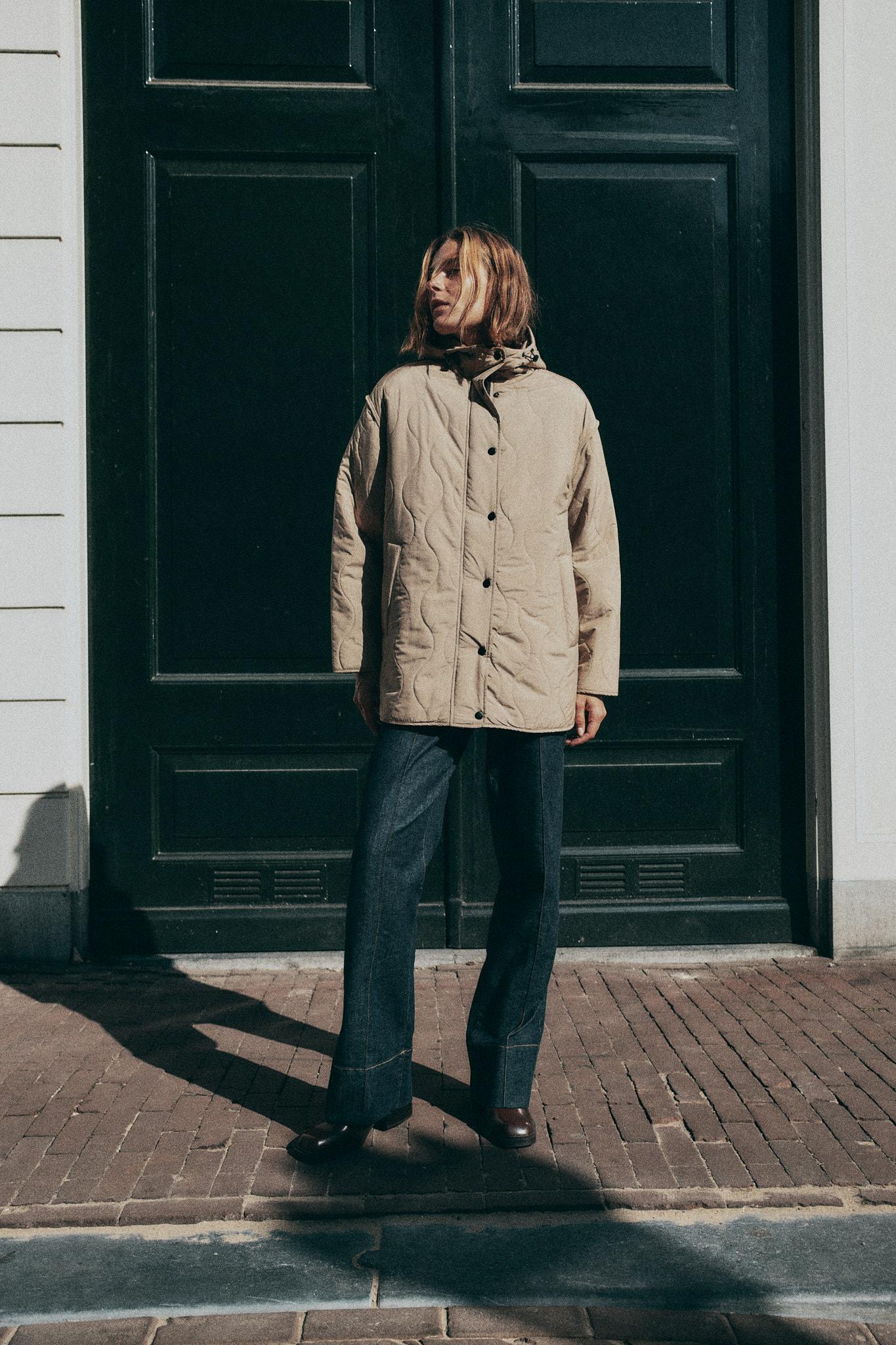 Water-repellent quilted jacket