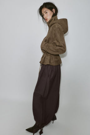 SUEDE EFFECT HOODIE JACKET - Image 4