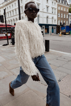 METALLIC THREAD FRINGE JACKET