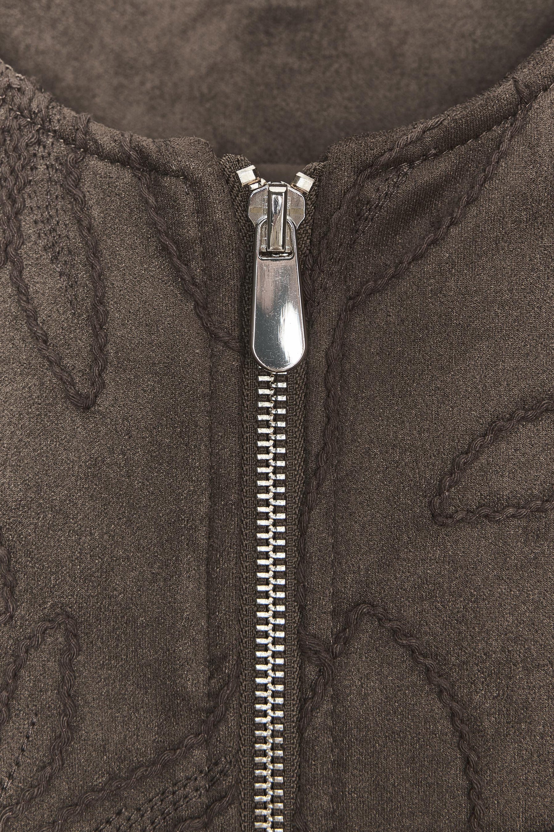 Embroidered Suede Bomber Jacket