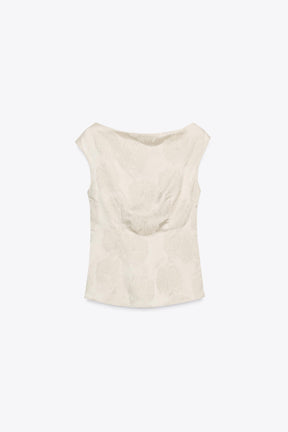 ASYMMETRIC JACQUARD TOP