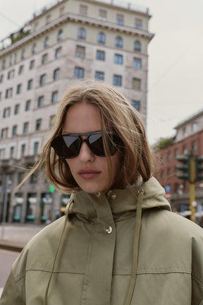 SHORT PARKA WITH FAUX FUR HOOD - Image 3