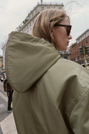 SHORT PARKA WITH FAUX FUR HOOD - Image 4