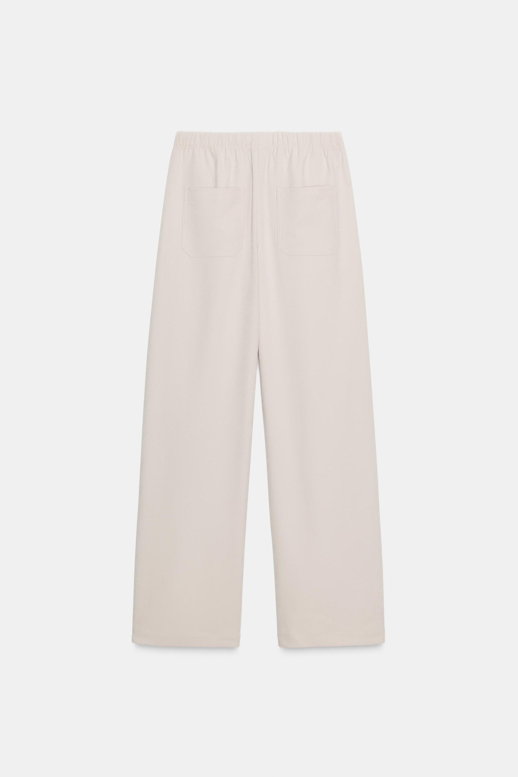 Wide-leg elastic trousers