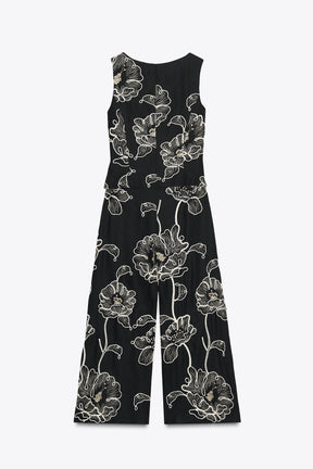 FLORAL EMBROIDERY JUMPSUIT - Image 5