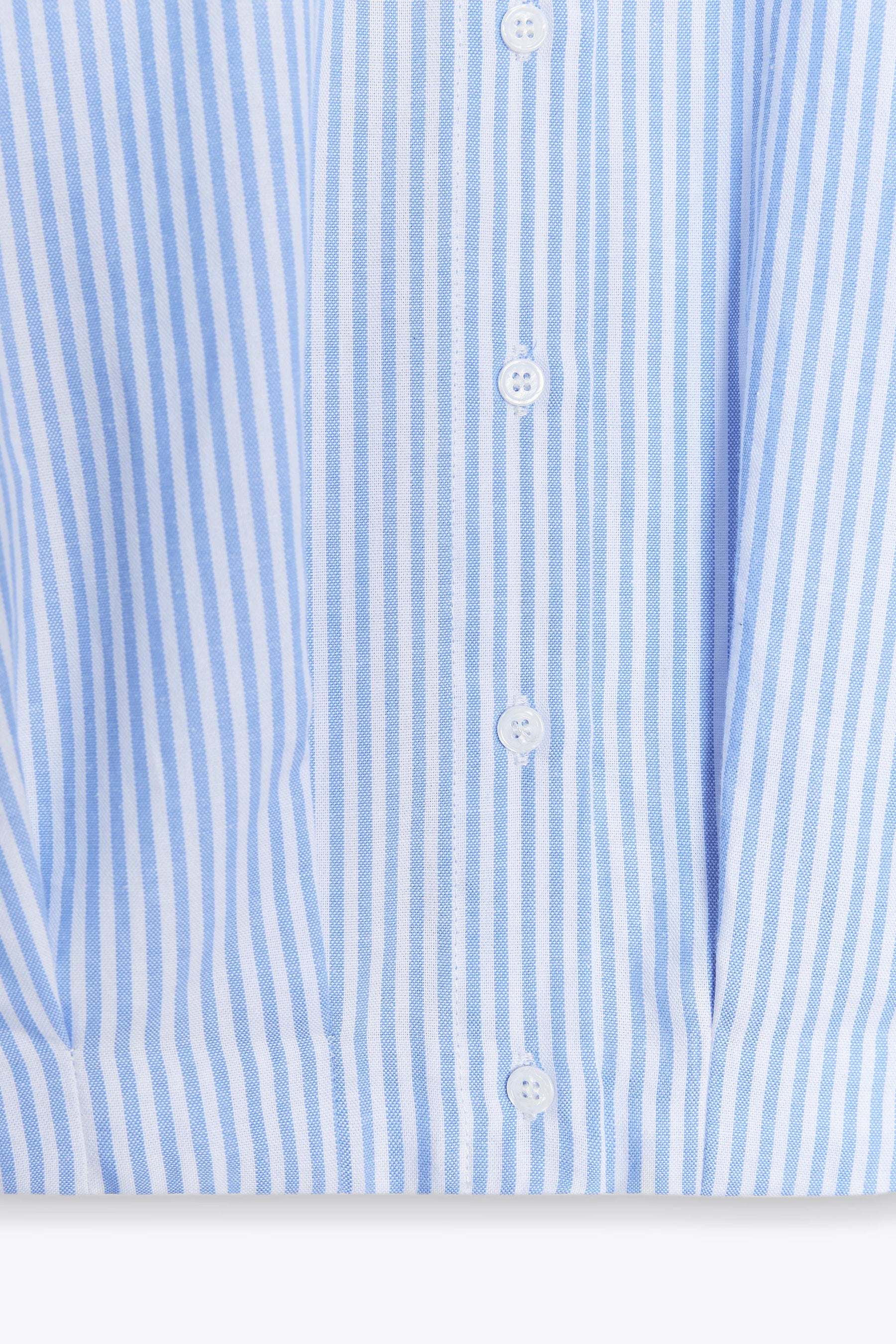 Striped Cropped Oxford Shirt