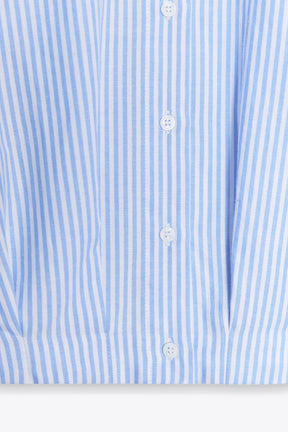 Striped Cropped Oxford Shirt