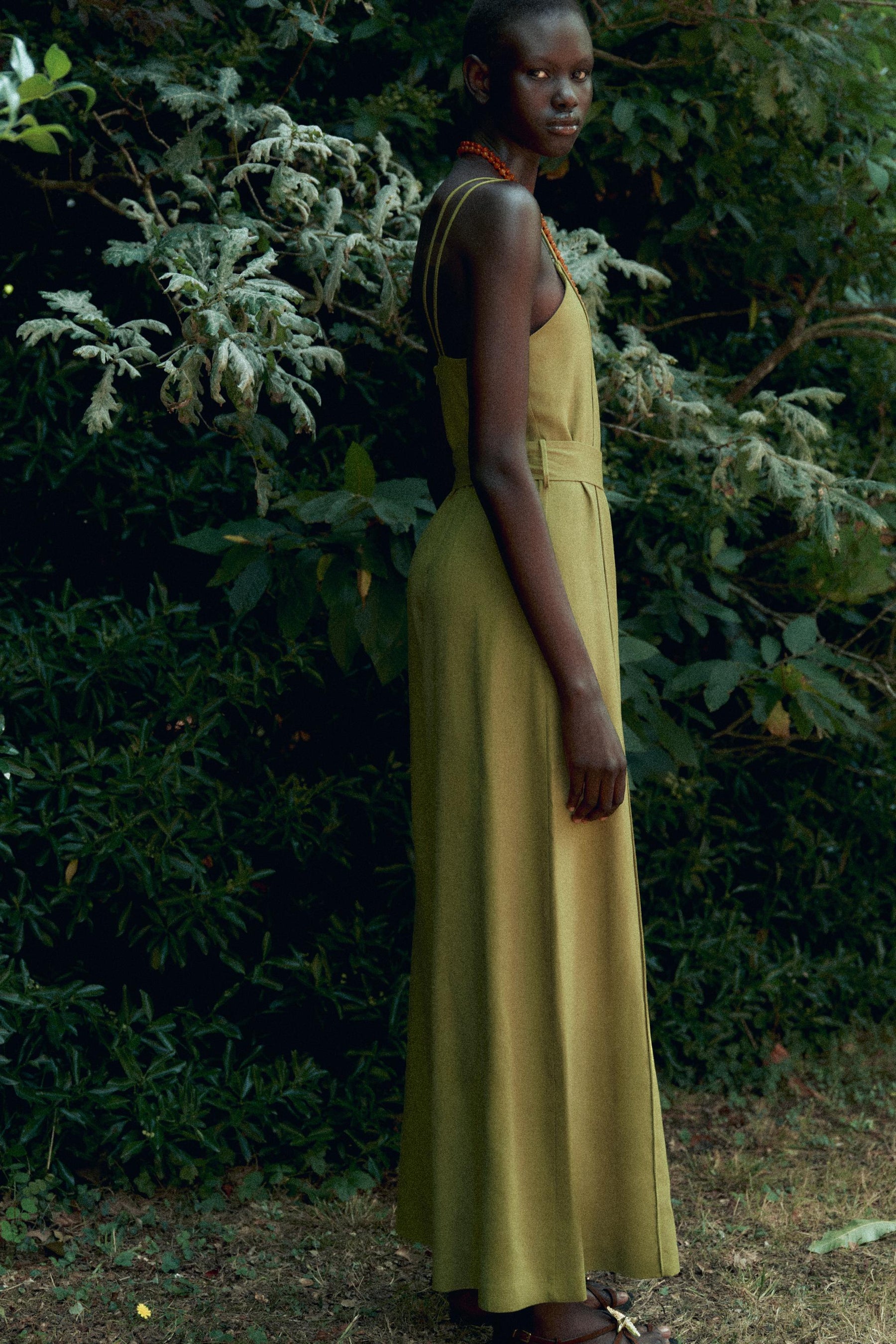 WIDE-LEG STRAPPY LINEN BLEND JUMPSUIT - Image 3