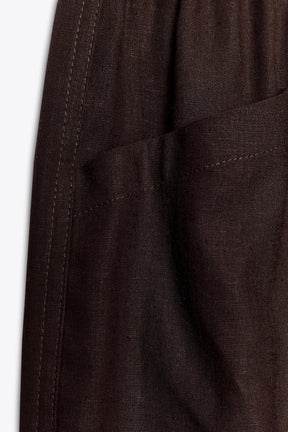 Linen Blend Drawstring Trousers