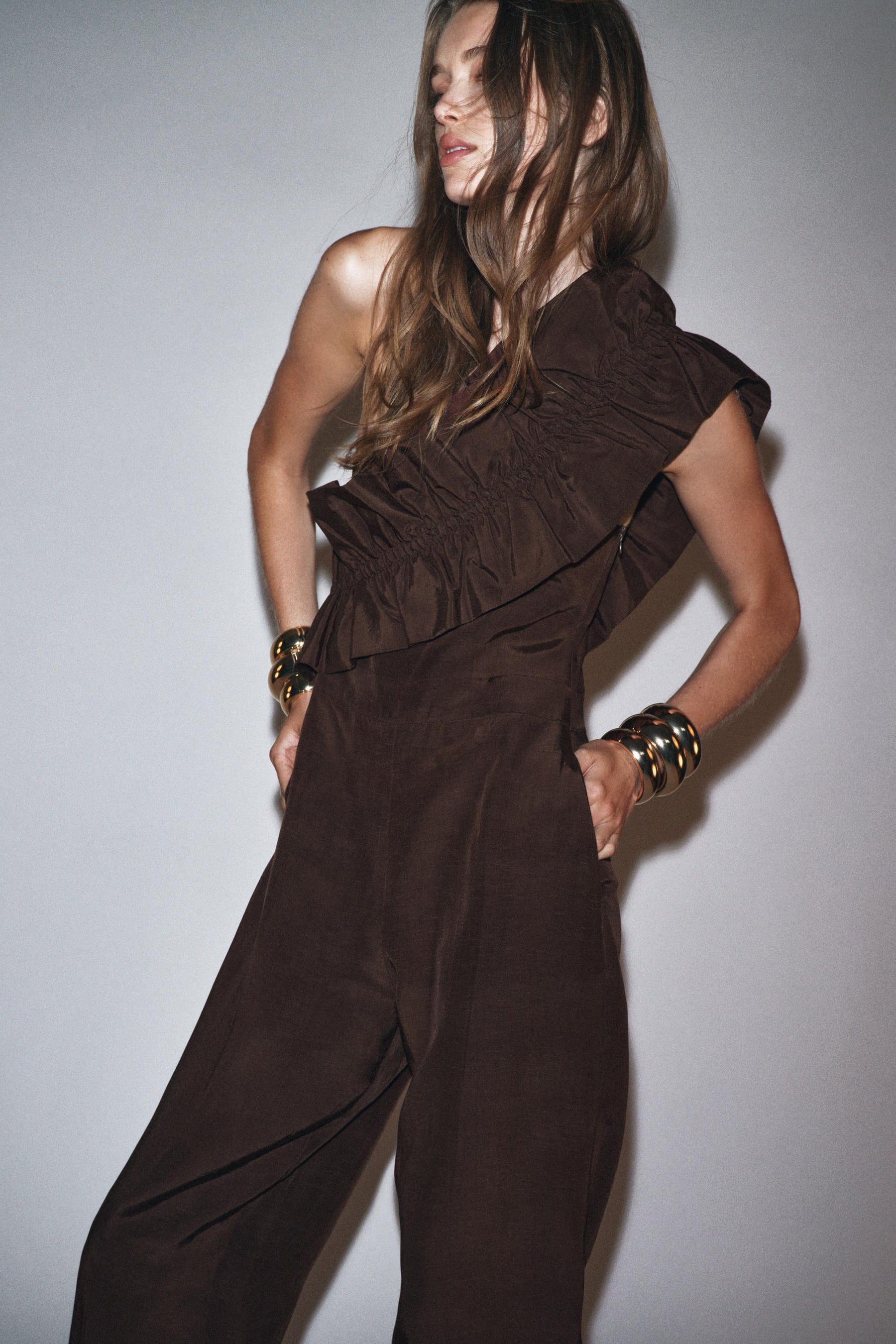 ASYMMETRIC RUFFLE JUMPSUIT - Image 6