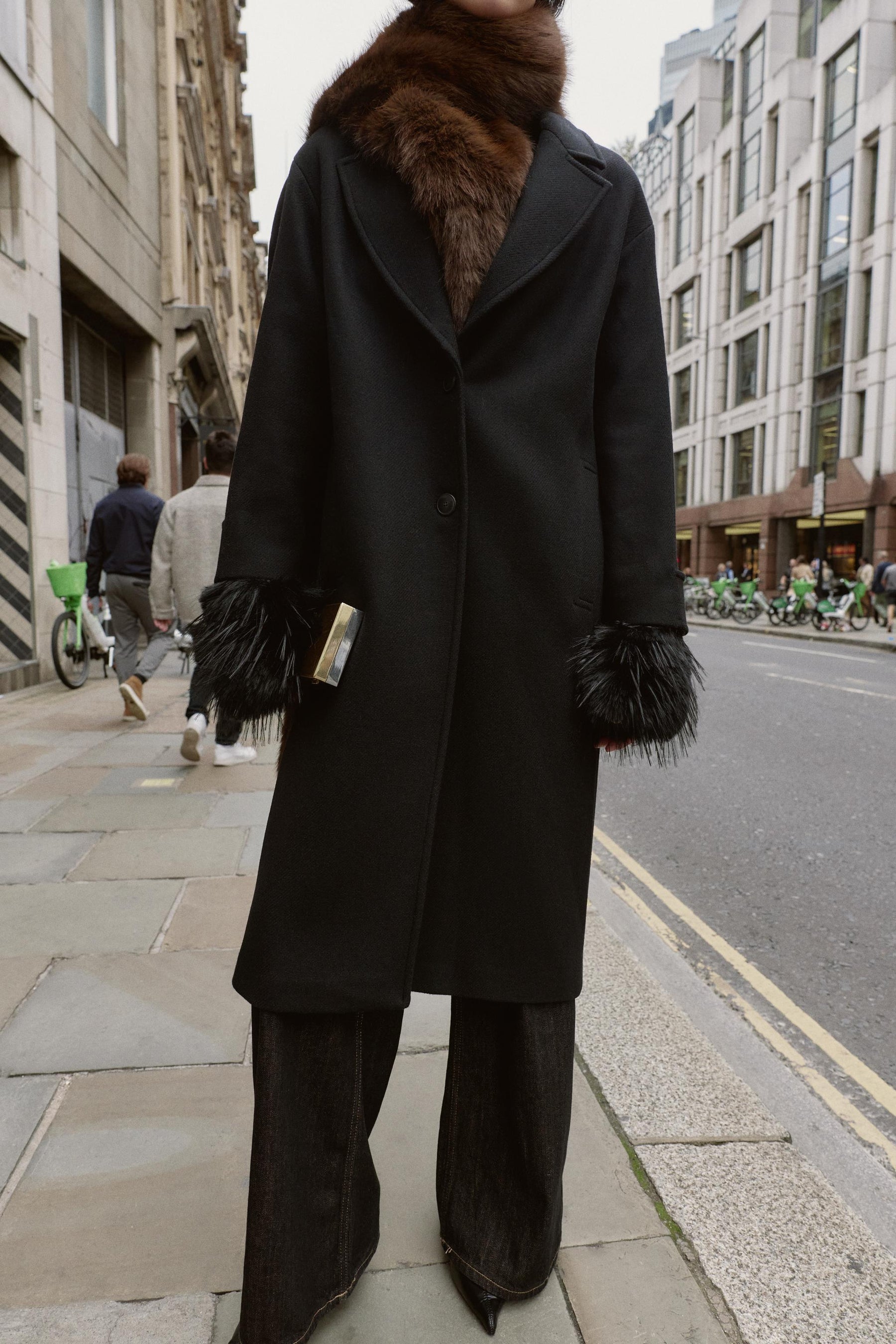 Manschett Wollmantel 