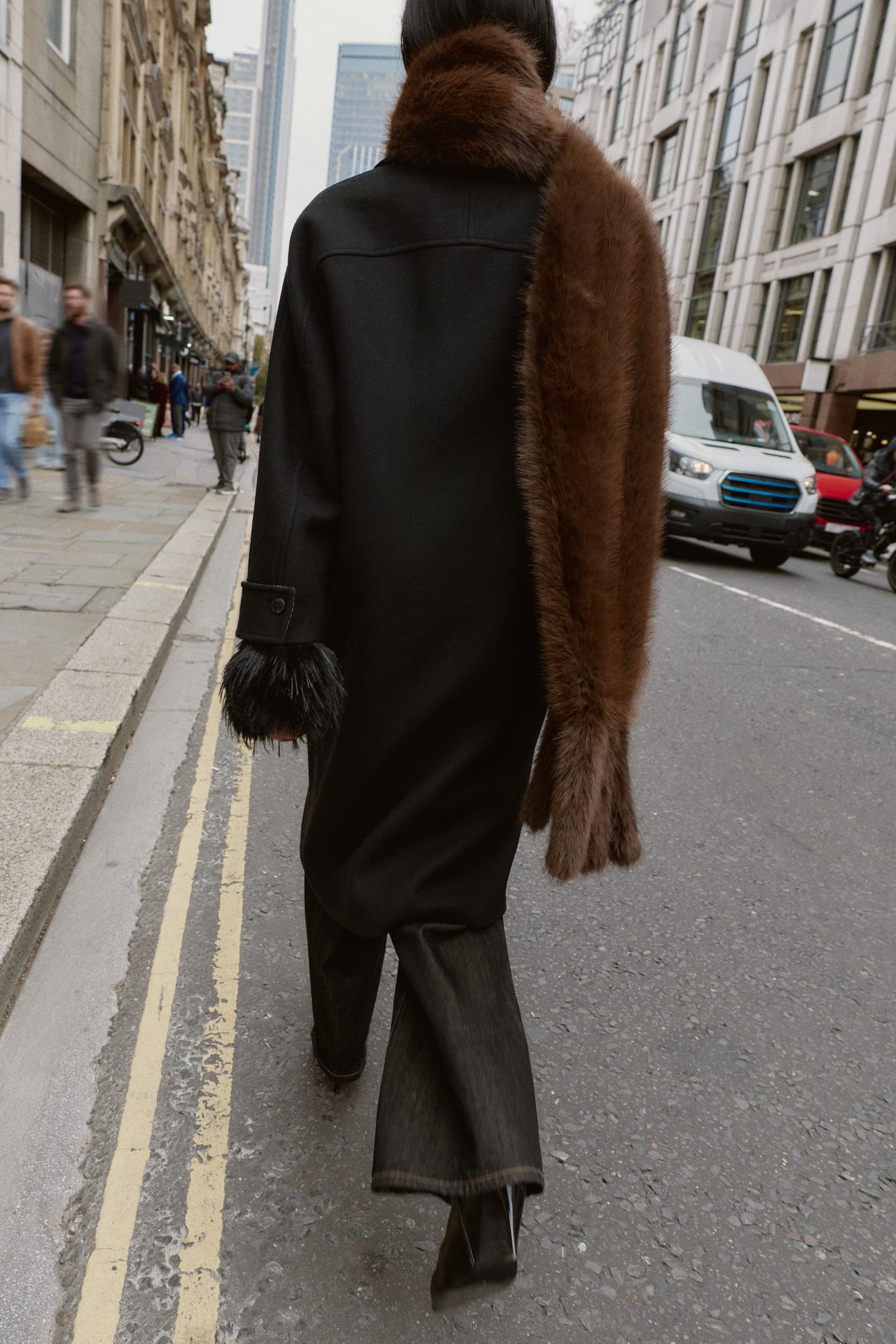 Manschett Wollmantel 