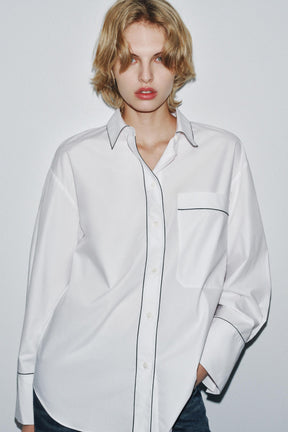Contrast Poplin Shirt