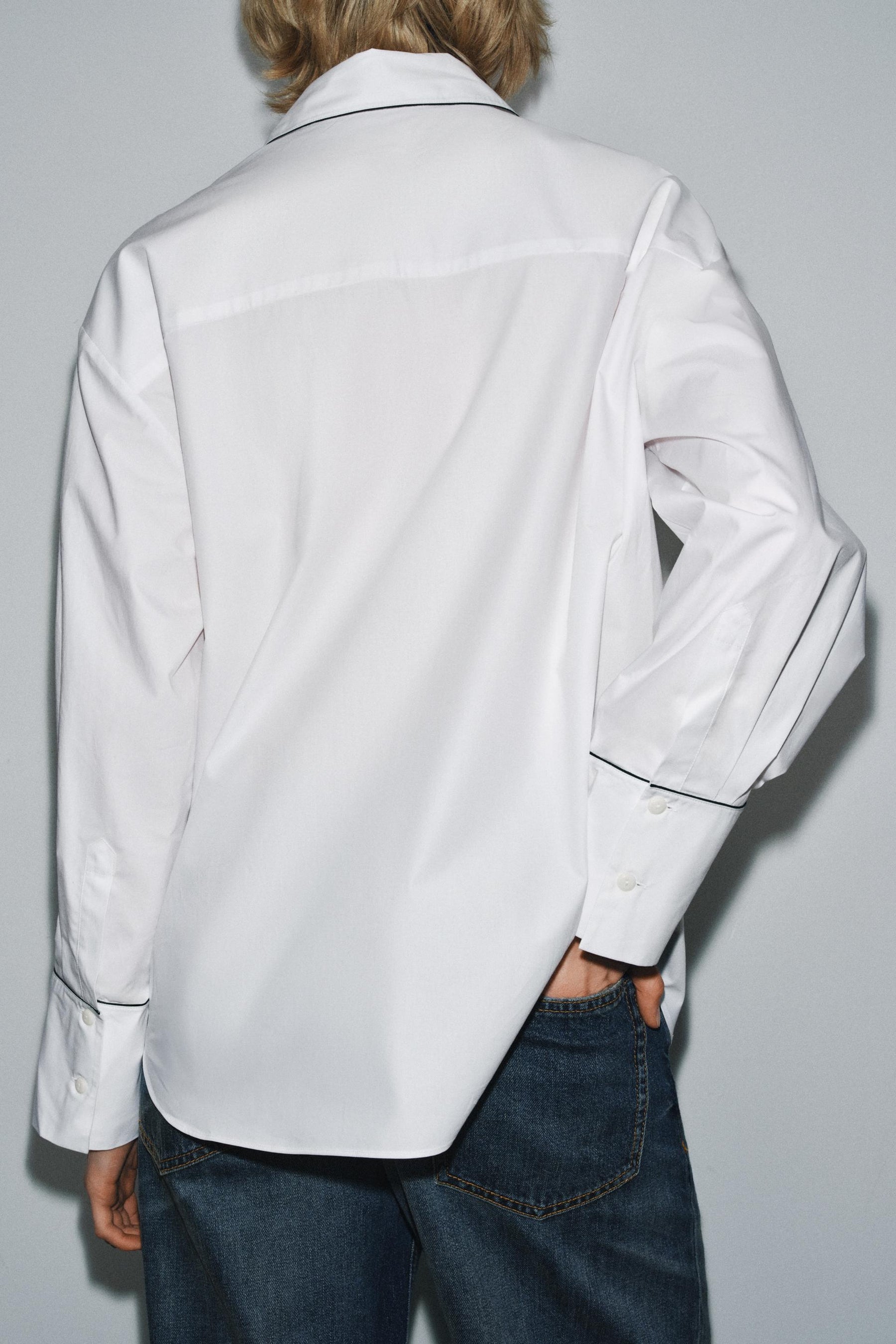 Contrast Poplin Shirt