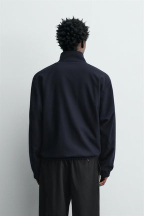 REVERSIBLE WOOL BLEND BOMBER JACKET - Image 3