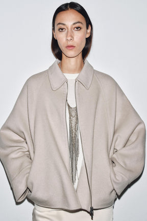 WOOL JACKET WITH ZIP ZW COLLECTION - Image 2