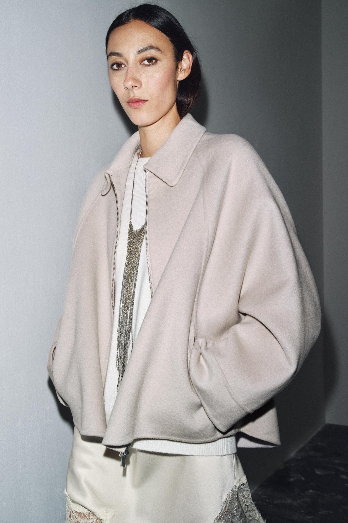 Wool Jacket with Zip