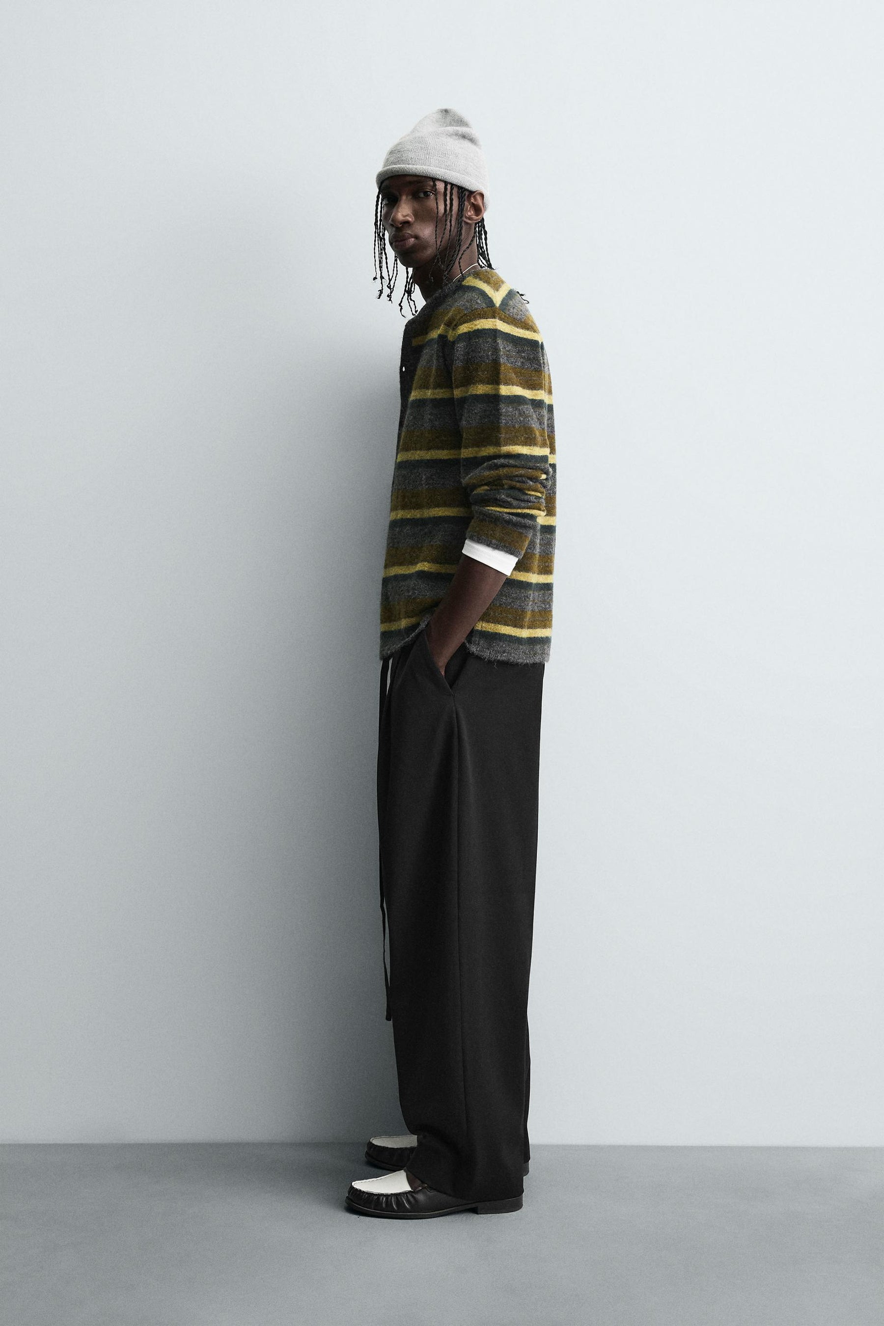 Belted Pleated Trousers