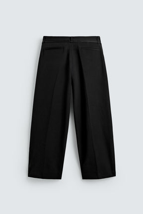 Belted Pleated Trousers