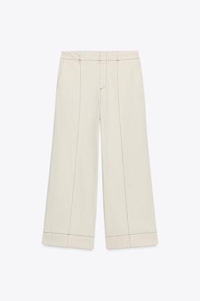 Topstitched Culottes