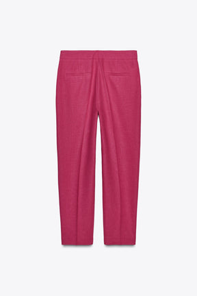 High-waist Linen Trousers