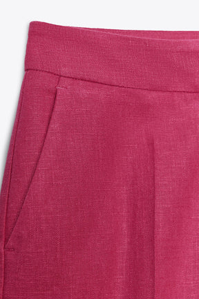 High-waist Linen Trousers